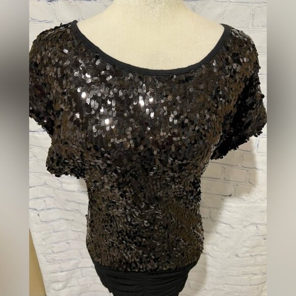 Forever 21 sexy sequin tie back short dress size large. - Picture 2 of 6